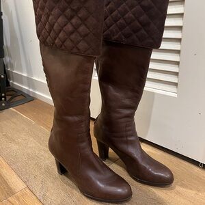 Rare vintage Ralph Lauren Brown Leather Knee-High Boots